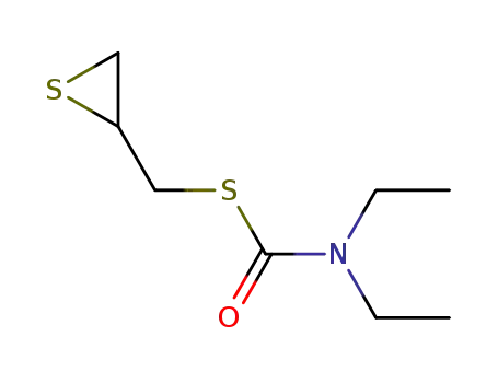 Molecular Structure of 27347-38-2 (Carbamothioic acid, diethyl-, S-(thiiranylmethyl) ester)