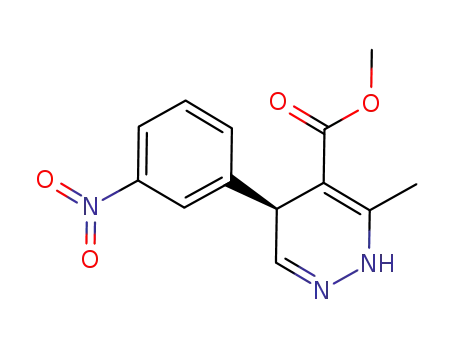 Molecular Structure of 1233823-83-0 ((S)-(+)-methyl 6-methyl-4-(3-nitrophenyl)-1,4-dihydropyridazine-5-carboxylate)
