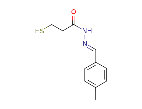 Molecular Structure of 1239460-63-9 (N'-(4-methylbenzylidene)-3-sulfanylpropionohydrazide)