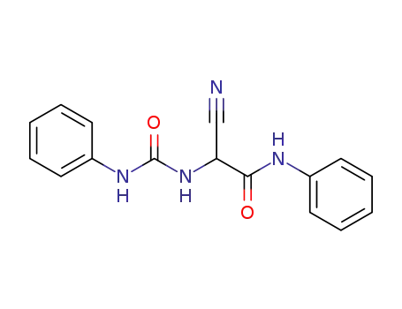 Molecular Structure of 105931-97-3 (Acetamide, 2-cyano-N-phenyl-2-[[(phenylamino)carbonyl]amino]-)