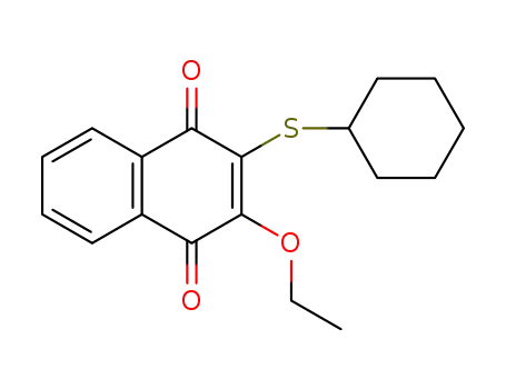 2-(1-cyclohexylsulfanyl)-3-(1-ethoxy)-1,4-naphthoquinone