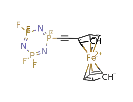 Molecular Structure of 1231713-57-7 ((ethynylferrocenyl)pentafluorocyclotriphosphazene)