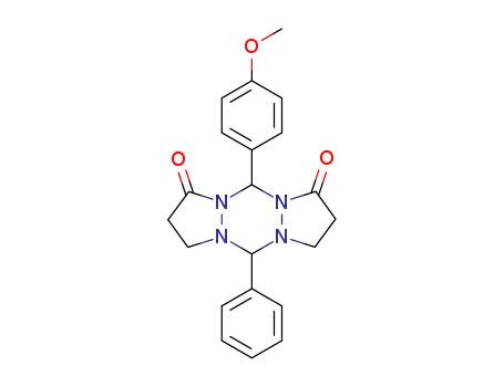 11-(4-methoxy-phenyl)-5-phenylperhydro-dipyrazolo<1,2-a;1',2'-d> <1,2,4,5>tetrazin-1,9-dion