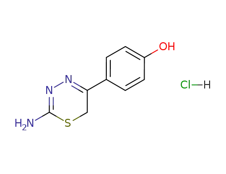 Molecular Structure of 74495-46-8 (2-amino-5-(p-hydroxyphenyl)-1,3,4-thiadiazine hydrochloride)