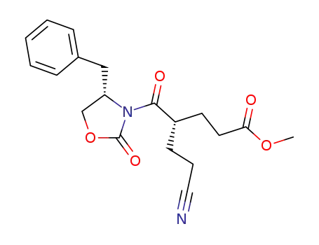 (S)-4-((S)-4-Benzyl-2-oxo-oxazolidine-3-carbonyl)-6-cyano-hexanoic acid methyl ester
