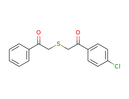 Molecular Structure of 65159-98-0 (Ethanone, 2-[[2-(4-chlorophenyl)-2-oxoethyl]thio]-1-phenyl-)