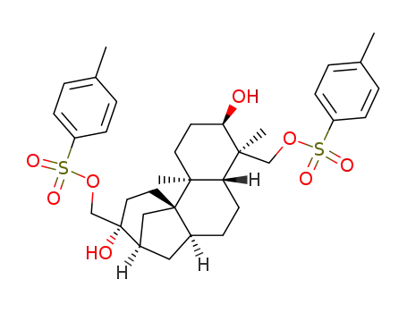 Molecular Structure of 144343-34-0 (3α,16β-dihydroxy-17,18-ditoluene-p-sulphonoxyaphidicolane)