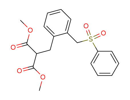 Molecular Structure of 111170-49-1 (Propanedioic acid, [[2-[(phenylsulfonyl)methyl]phenyl]methyl]-, dimethyl
ester)