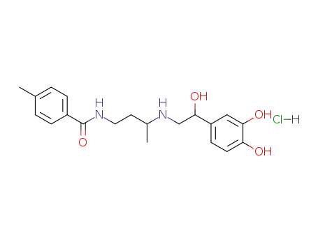 Benzamide,
N-[3-[[2-(3,4-dihydroxyphenyl)-2-hydroxyethyl]amino]butyl]-4-methyl-,
monohydrochloride