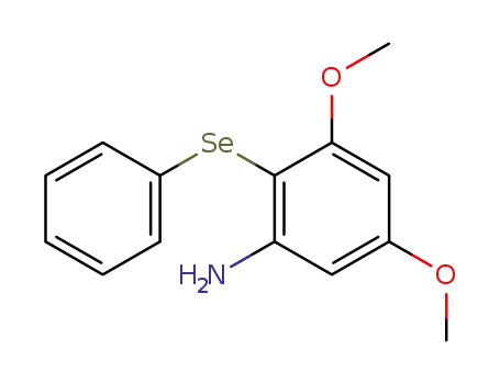 Molecular Structure of 81710-26-1 (3,5-Dimethoxy-2-phenylselanyl-phenylamine)
