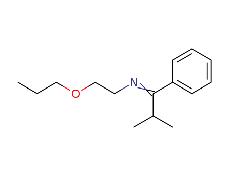 Molecular Structure of 139006-99-8 (Ethanamine, N-(2-methyl-1-phenylpropylidene)-2-propoxy-)