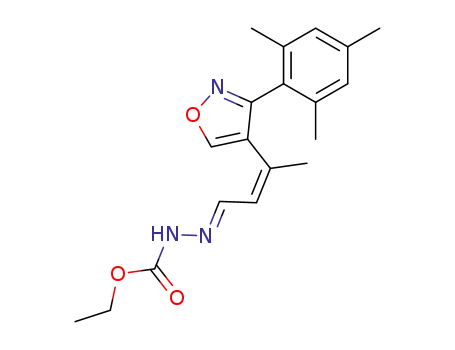 Hydrazinecarboxylic acid,
[3-[3-(2,4,6-trimethylphenyl)-4-isoxazolyl]-2-butenylidene]-, ethyl ester,
(E,Z)-