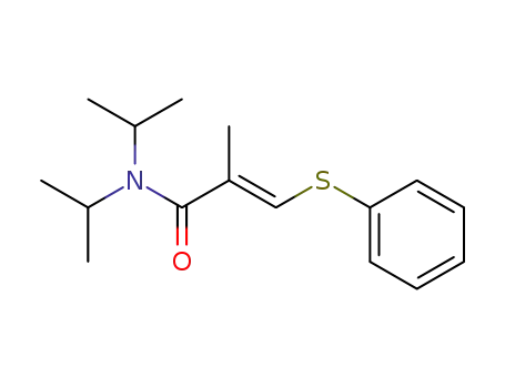 Molecular Structure of 105970-70-5 (2-Propenamide, 2-methyl-N,N-bis(1-methylethyl)-3-(phenylthio)-, (E)-)
