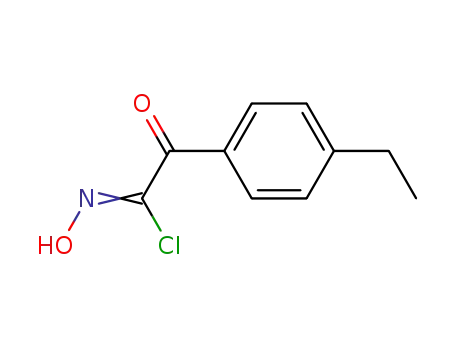 Molecular Structure of 121435-92-5 (Benzeneethanimidoyl chloride, 4-ethyl-N-hydroxy-alpha-oxo- (9CI))