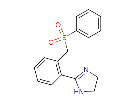 Molecular Structure of 83634-08-6 (2-<2-<(phenylsulfonyl)methyl>phenyl>-4,5-dihydro-1H-imidazole)