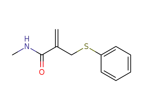 Molecular Structure of 105970-67-0 (2-Propenamide, N-methyl-2-[(phenylthio)methyl]-)