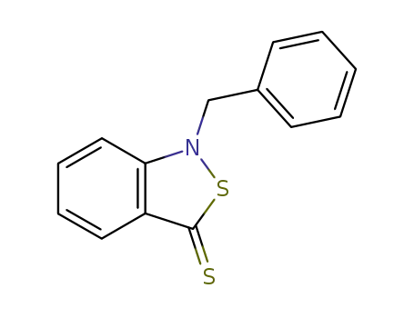 Molecular Structure of 111865-11-3 (2,1-Benzisothiazole-3(1H)-thione, 1-(phenylmethyl)-)