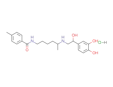 Benzamide,
N-[5-[[2-(3,4-dihydroxyphenyl)-2-hydroxyethyl]amino]hexyl]-4-methyl-,
monohydrochloride