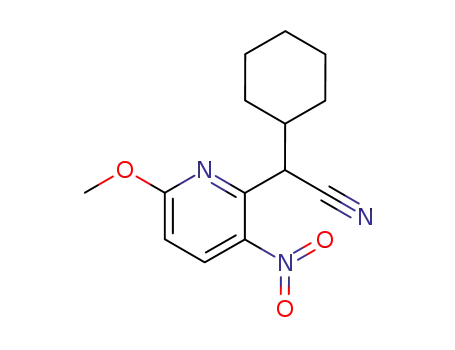 2-cyclohexyl-2-(6-methoxy-3-nitropyrid-2-yl)acetonitrile