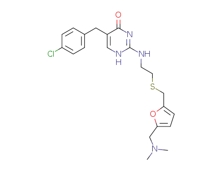 5-(4-Chloro-benzyl)-2-[2-(5-dimethylaminomethyl-furan-2-ylmethylsulfanyl)-ethylamino]-1H-pyrimidin-4-one