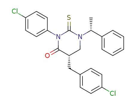 (S)-3-(4-chlorophenyl)-5-(4-chlorobenzyl)-1-((R)-1-phenylethyl)-2-thioxotetrahydropyrimidin-4(1H)-one