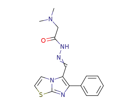 Molecular Structure of 102410-32-2 (Glycine, N,N-dimethyl-,[(6-phenylimidazo[2,1-b]thiazol-5-yl)methylene]hydrazide (9CI))