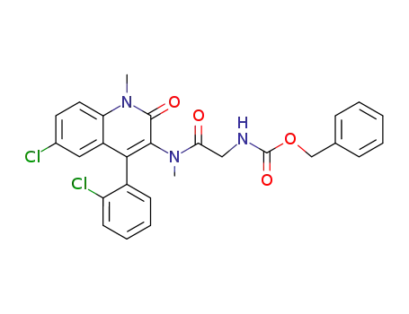 6-Chloro-4-(2-chlorophenyl)-1-methyl-3-<methyl<N-(benzyloxycarbonyl)-glycyl>amino>-2(1H)-quinolone