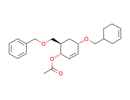 3-cyclohexenylmethyl 6-O-benzyl-4-O-acetyl-5a-carba-α-D-threohex-2-enopyranoside
