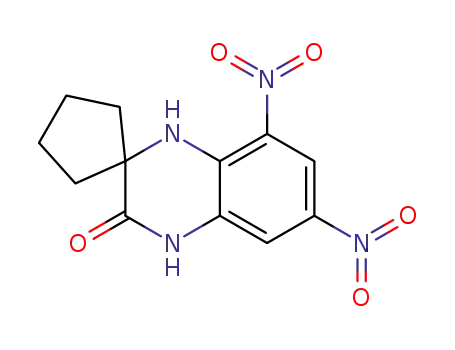 Molecular Structure of 130138-28-2 (1',2',3',4'-Tetrahydro-5',7'-dinitrospiro<cyclopentane-1,3'-quinazolin>-2'-one)