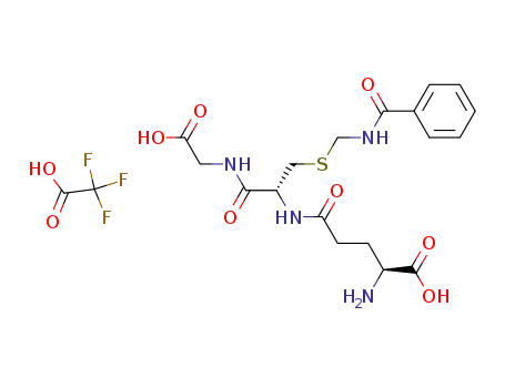 Molecular Structure of 96236-83-8 (S-benzamidomethylglutathione trifluoroacetate salt hydrate)
