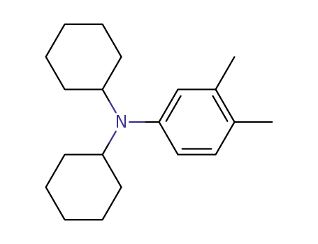 Molecular Structure of 105336-46-7 (Benzenamine, N,N-dicyclohexyl-3,4-dimethyl-)