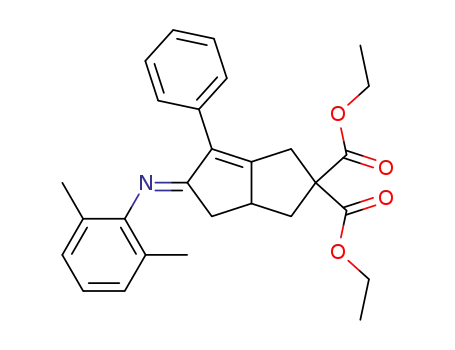 2,2(1H)-Pentalenedicarboxylic acid,
5-[(2,6-dimethylphenyl)imino]-3,3a,4,5-tetrahydro-6-phenyl-, diethyl
ester