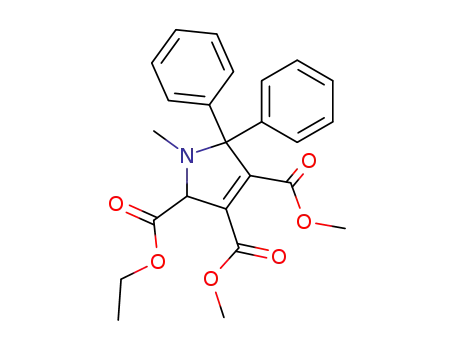 Molecular Structure of 108795-84-2 (2-carbethoxy-3,4-dicarbomethoxy-1-methyl-5,5-diphenyl-3-pyrroline)