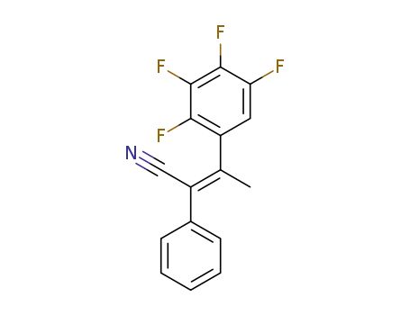 Molecular Structure of 1453501-09-1 ((Z)-2-phenyl-3-(2,3,4,5-tetrafluorophenyl)but-2-enenitrile)