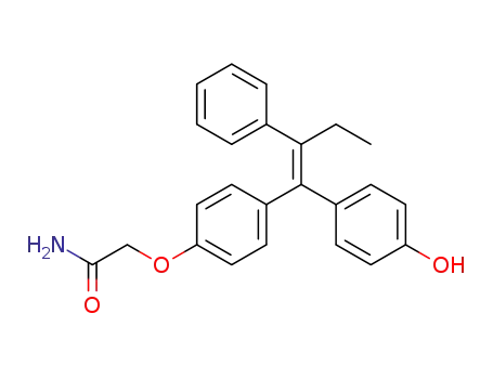 Molecular Structure of 1440533-04-9 ((Z)-2-(4-(1-(4-hydroxyphenyl)-2-phenylbut-1-enyl)phenoxy)acetamide)