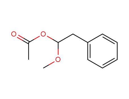 Molecular Structure of 52763-09-4 (Benzeneethanol, a-methoxy-, acetate)