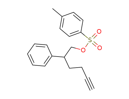 Molecular Structure of 190369-93-8 (Toluene-4-sulfonic acid 2-phenyl-hex-5-ynyl ester)