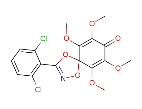 1,4-Dioxa-2-azaspiro[4.5]deca-2,6,9-trien-8-one,
3-(2,6-dichlorophenyl)-6,7,9,10-tetramethoxy-