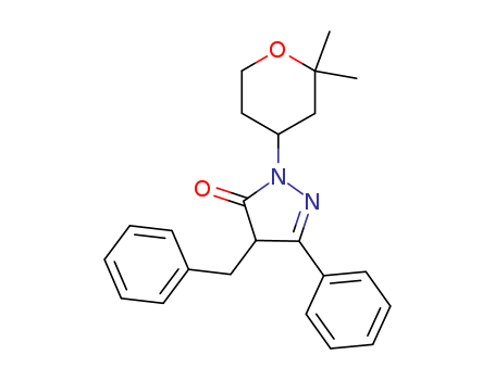 2,4-DIHYDRO-5-PHENYL-4-BENZYL-2-(TETRAHYDRO-2,2-DIMETHYL-2H-PYRAN-4-YL)-3H-PYRAZOL-3-ONE