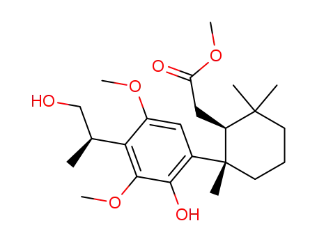 2-<2,3,5-trimethoxy-4-(2-hydroxy-1(R)-methylethyl)-phenyl-2,6,6-trimethylcyclohexyl>ethanoic acid