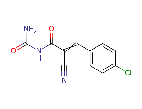 Molecular Structure of 126245-52-1 (2-Propenamide, N-(aminocarbonyl)-3-(4-chlorophenyl)-2-cyano-)