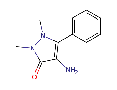 4-amino-1,2-dimethyl-5-phenyl-1,2-dihydro-pyrazol-3-one
