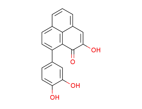 Molecular Structure of 56252-03-0 (1H-Phenalen-1-one, 9-(3,4-dihydroxyphenyl)-2-hydroxy-)