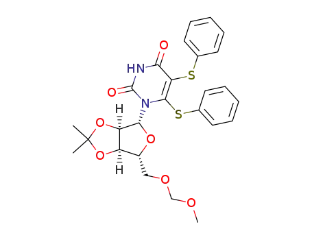 5,6-diphenylthio-2',3'-O-isopropylidene-5'-O-methoxymethyluridine