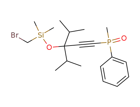 bromomethyl-[1,1-diisopropyl-3-(methyl-phenyl-phosphinoyl)-prop-2-ynyloxy]-dimethyl-silane