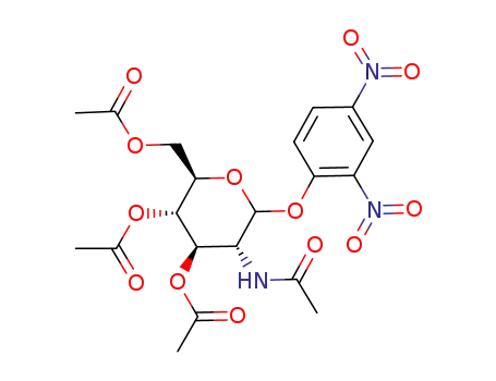 Molecular Structure of 52621-80-4 (2,4-dinitrophenyl 2-acetamido-3,4,6-tri-O-acetyl-2-deoxy-D-glucopyranoside)