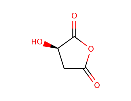 Molecular Structure of 1121-34-2 (2,5-Furandione,dihydro-3-hydroxy-, (3R)-)