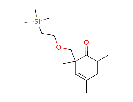 Molecular Structure of 123674-73-7 (2,4,6-Trimethyl-6-(2-trimethylsilanyl-ethoxymethyl)-cyclohexa-2,4-dienone)