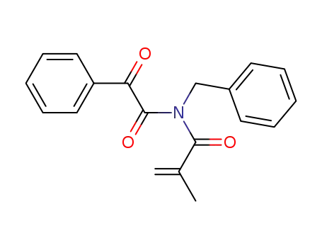 Molecular Structure of 111875-33-3 (Benzeneacetamide,
N-(2-methyl-1-oxo-2-propenyl)-a-oxo-N-(phenylmethyl)-)