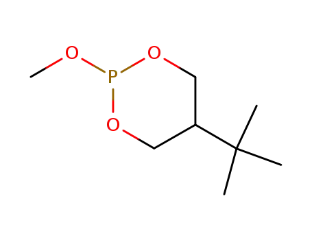 Molecular Structure of 23201-71-0 (1,3,2-Dioxaphosphorinane, 5-(1,1-dimethylethyl)-2-methoxy-, trans-)